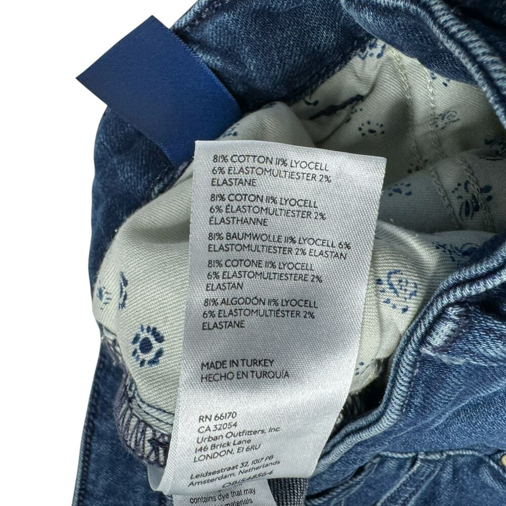 PILCRO Anthropologie Demilune Bootcut Jeans Size 31 Lowcut Stretch Dark Wash - Picture 6 of 9